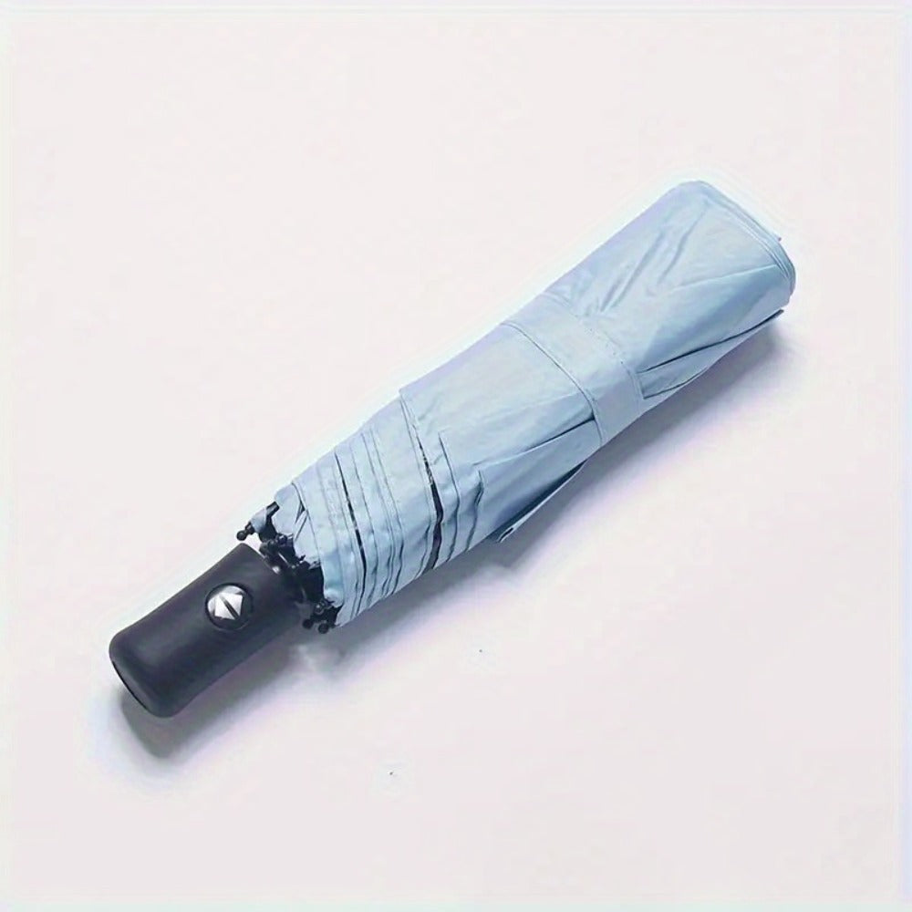 Large Folding Umbrella in a Solid Color, Featuring Outstanding, Lightweight And Waterproof Design, And Automatic Open And Close Functionality, Suitable for Both Men And Women