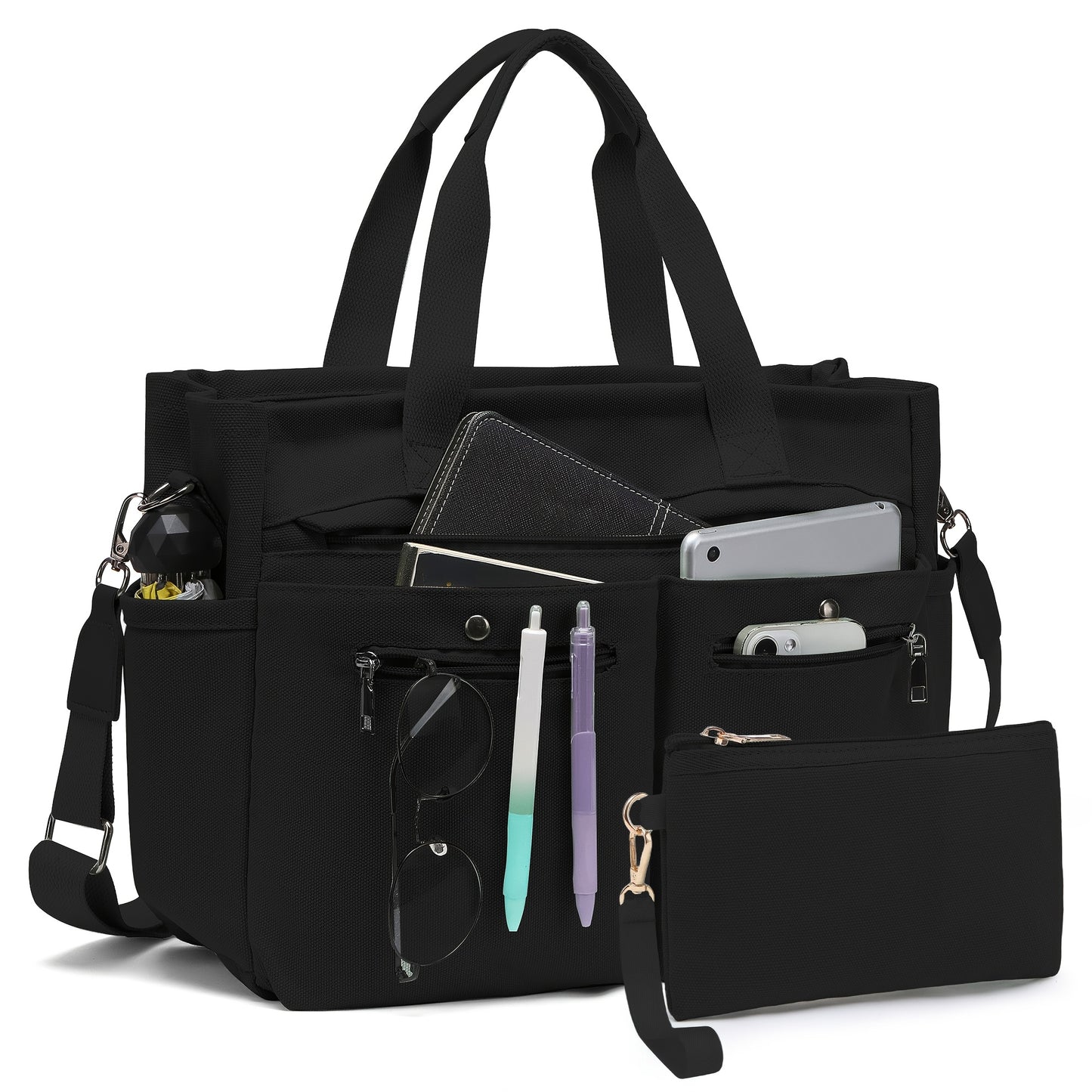 Laptop Bag – 2 Piece, Canvas, for Travel & Work | Bag Vero – detail view 44