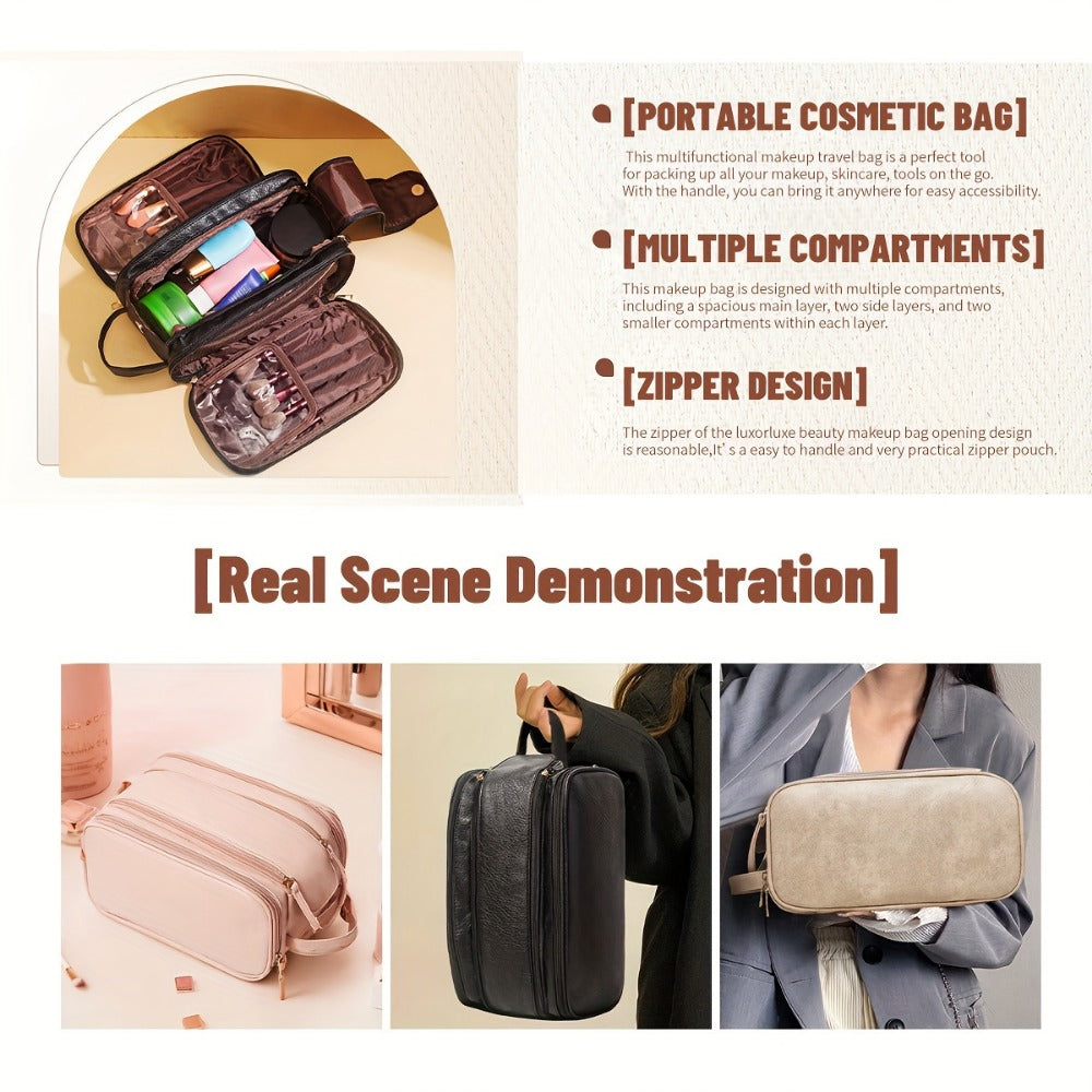 Travel Makeup Bag – for Travel, Large Tri Fold Cosmetic Card | Bag Vero – detail view 26