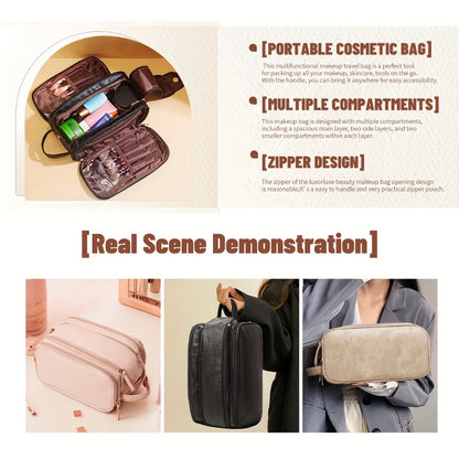 Travel Makeup Bag – for Travel, Large Tri Fold Cosmetic Card | Bag Vero – detail view 26