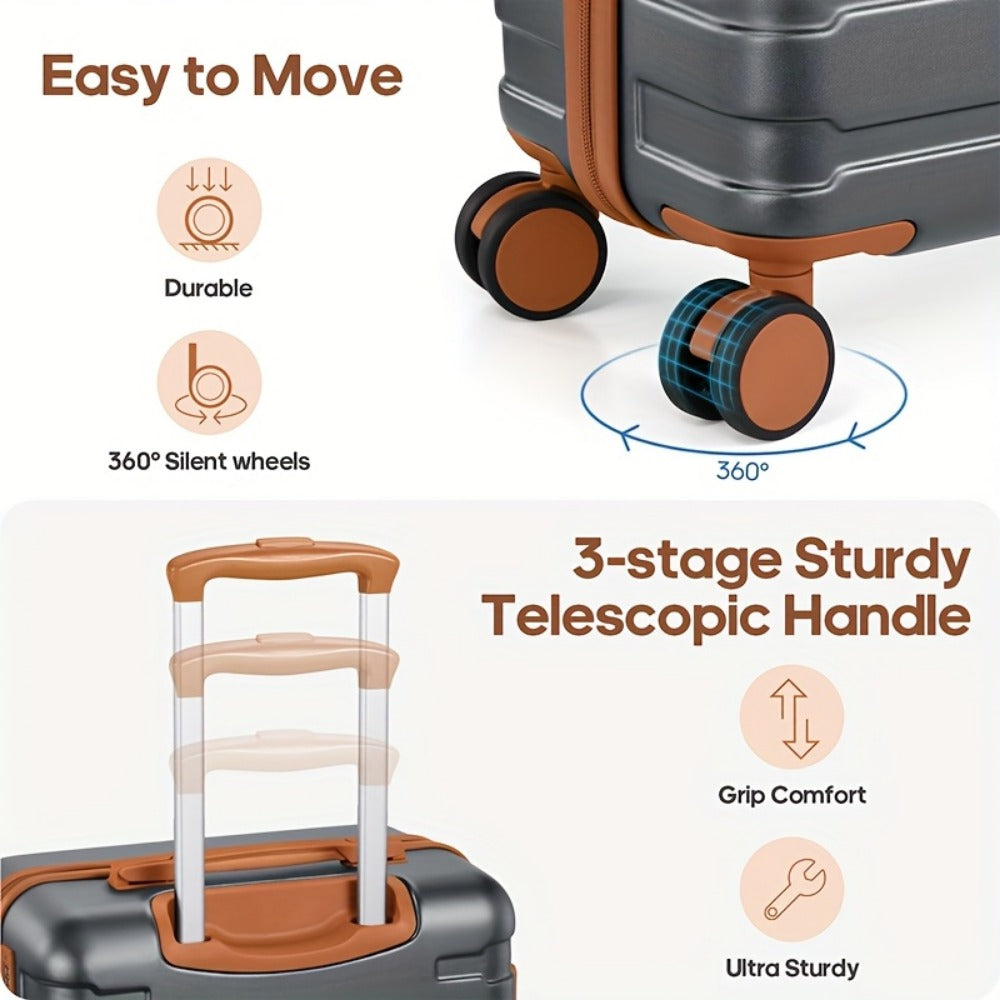 Travel Toiletry Bag – 3 Piece, 20 Inch, TSA Lock, Spinner Wheels | Bag Vero – detail view 13