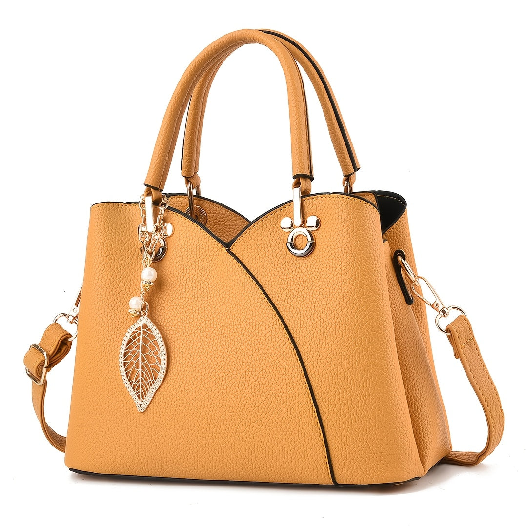 Fashionable Handbag for Women - Elegant Tote with Zipper Closure and Polyester Lining