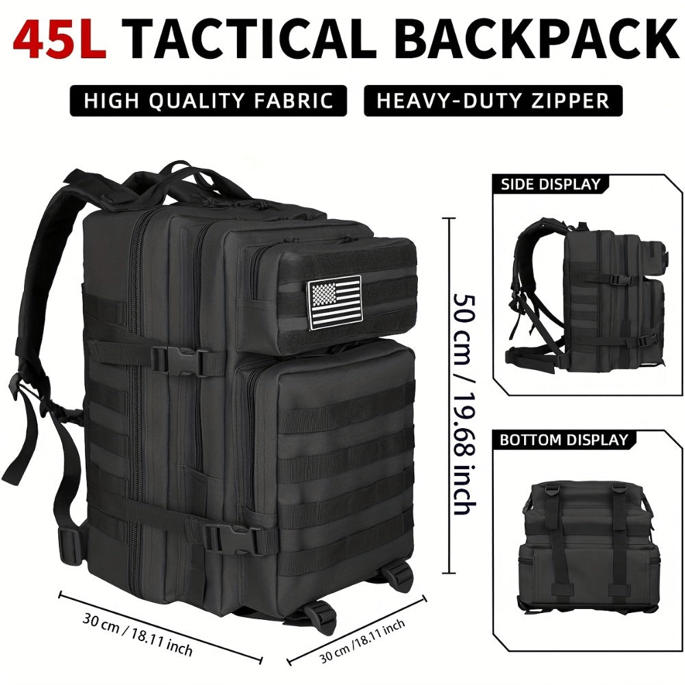 1pc Large Capacity 11.89gal Daypack Hiking Camping Backpack for Outdoor Travel