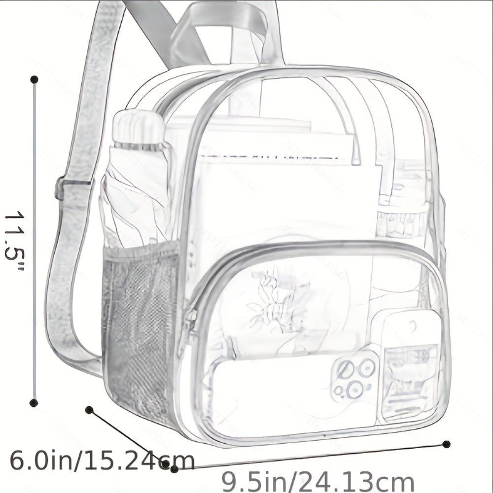 Transparent Backpack, Suitable for Stadium Events, Concerts, Sports Competitions, Work And Travel