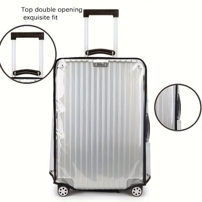 3pcs Clear PVC Luggage Covers, Scratch-resistant and Durable. Suitable for 20/24/28-inch Suitcases, with Reinforced Edge Design and Multi-size Compatibility.