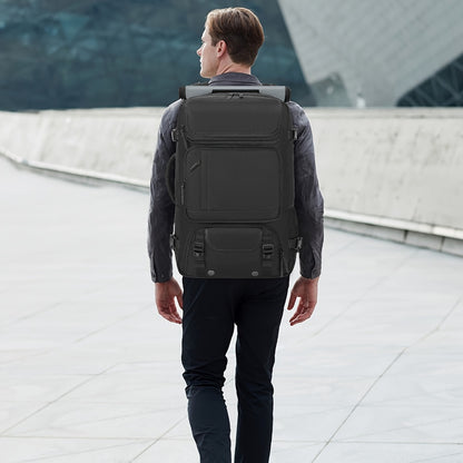 Men's travel backpack with laptop compartment, shoe compartment and adjustable strap - hiking, business and outdoor adventures