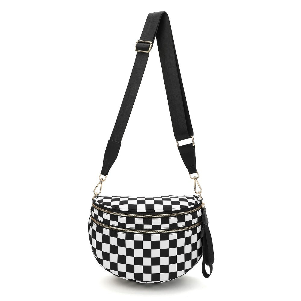 Women's Versatile Soft Plaid Crossbody Bag, Large-capacity Shoulder Crossbody Bag, Outdoor Convenient Hand-held Shoulder Plaid Bag