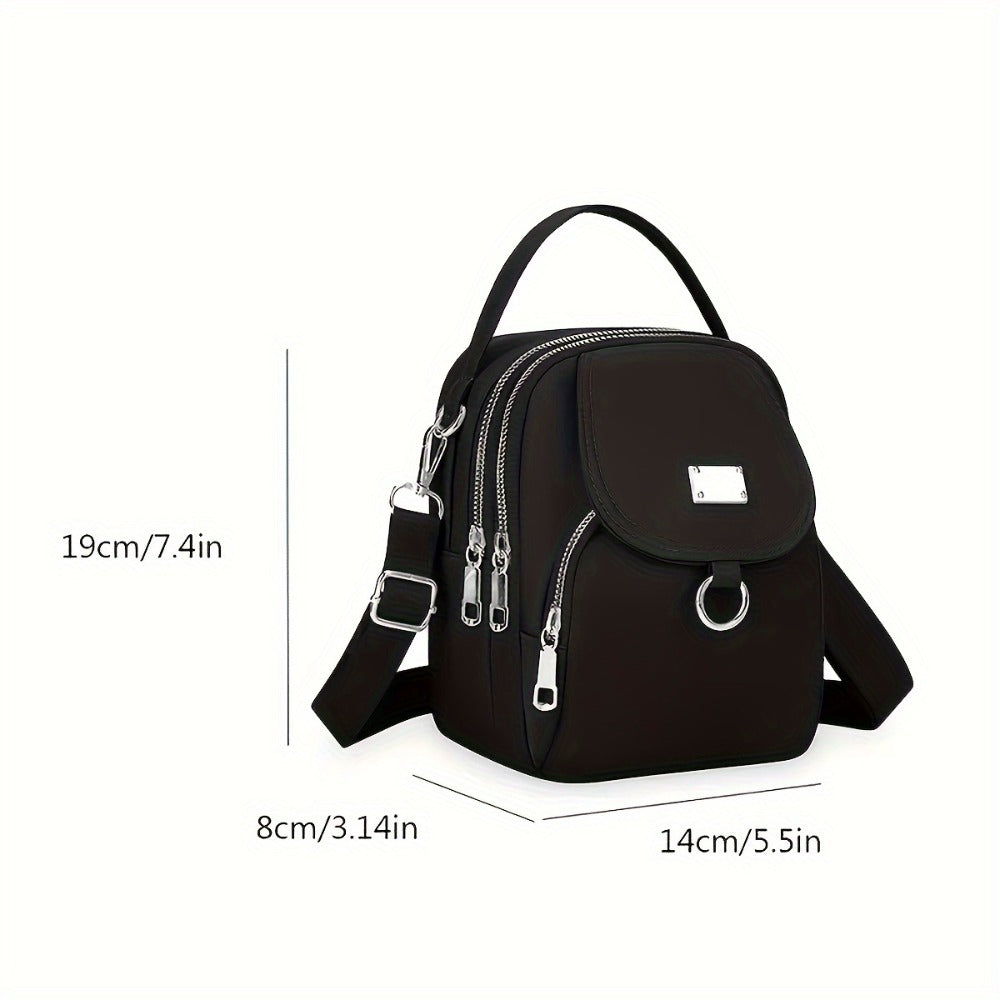 1/1pc Unisex Fashion Oxford Messenger Bags, Solid Color Casual Shoulder Crossbody Bags with Zipper Closure, Suitable for Outing And Daily Use, Best Gift