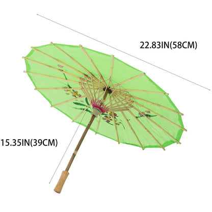 Small 22" Japanese Chinese Umbrella Parasol Ideal for Weddings, Parties, Photography, Costumes, Cosplay, and Decorative Events