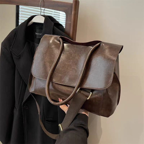 Leather Satchel for Women Handmade Vintage Top Handle Handbag Retro Crossbody Handbags Purse