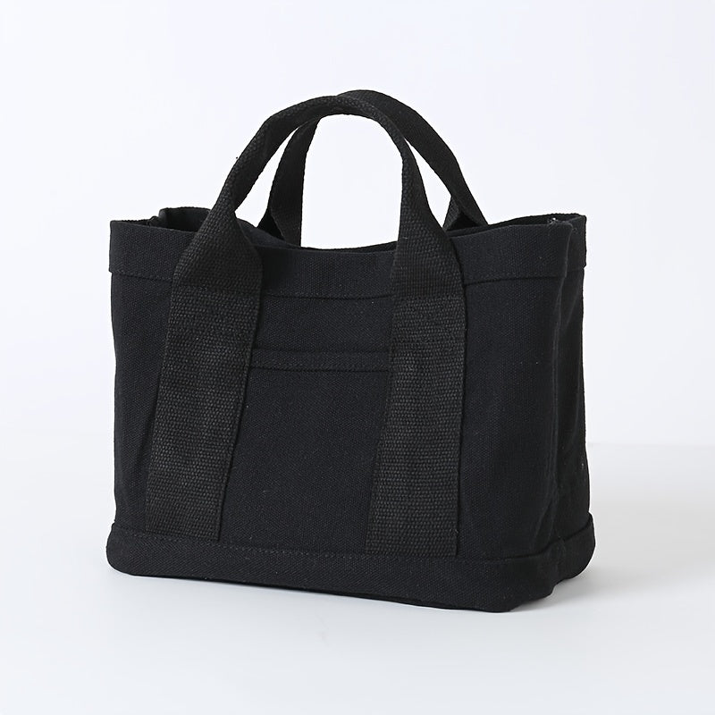 1pc Neutral Large-capacity Tote Bag: Heavy-duty Beige Double-handle Handbag, Spacious Work Bag, Suitable for Commuting, Traveling, Office, School - Simple, Professional, Casual And Multi-functional Handbag, Durable Carry-on Luggage Bag