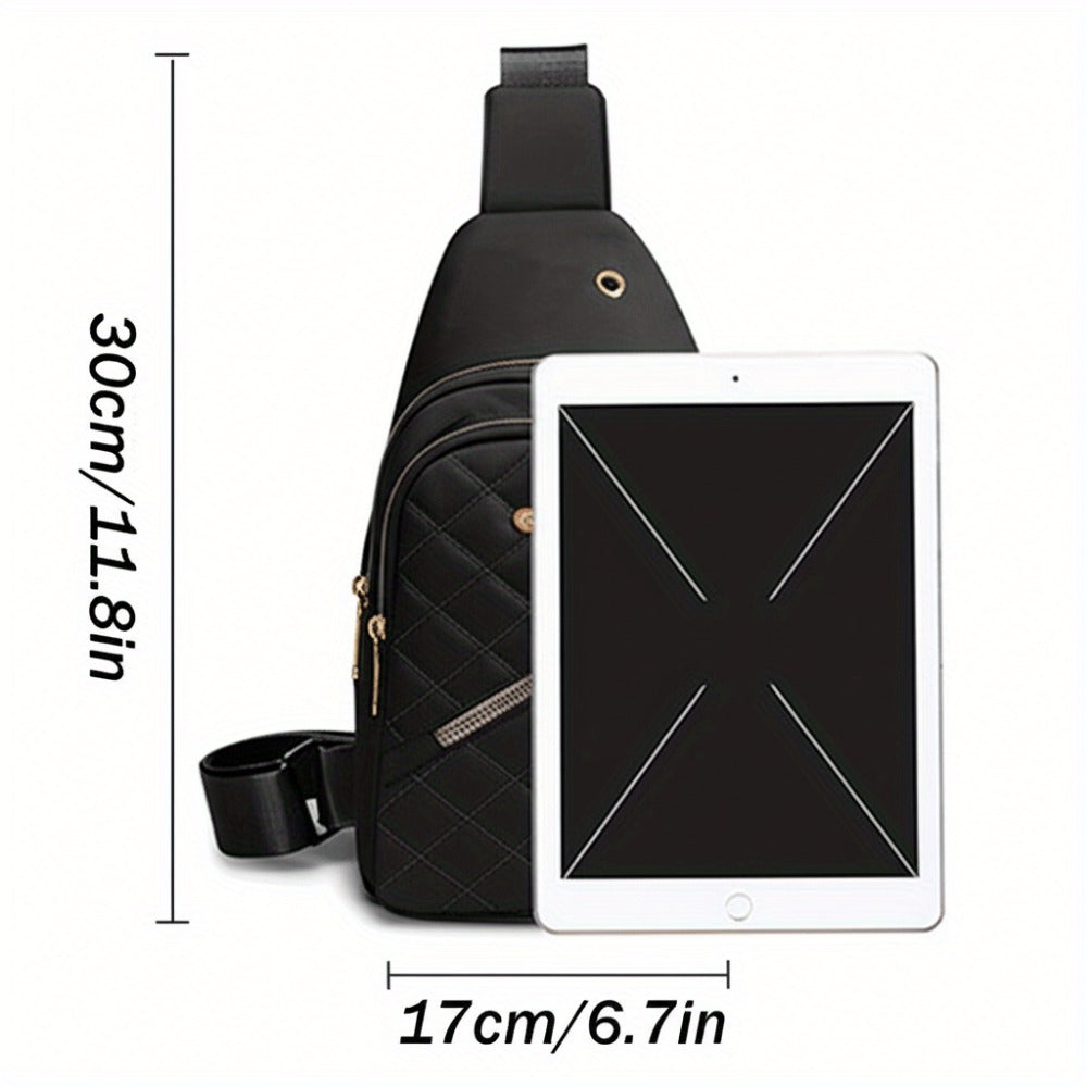 Sling Bag – Nylon, Multi-Pocket, Adjustable Strap, for Travel | Bag Vero – detail view 9