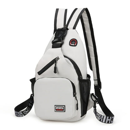 Italian-style Crossbody Bag - Large Capacity Convertible Backpack/shoulder Bag with Adjustable Shoulder Strap, Durable Polyester - Suitable for Travel And Daily Commuting - Unisex Backpack, (white/black) Crossbody Bag, Multi-functional Tote Bag