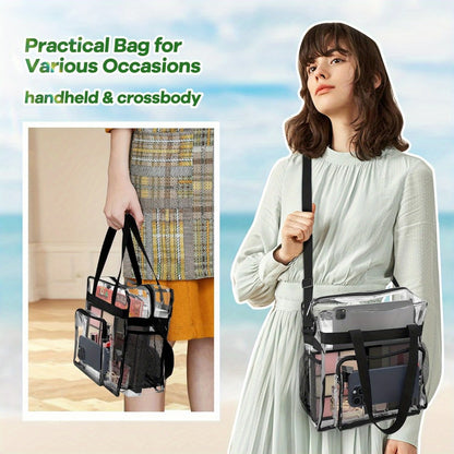 Men's Crossbody Bag – PVC, Clear, Transparent, for Travel & Work | Bag Vero – detail view 4