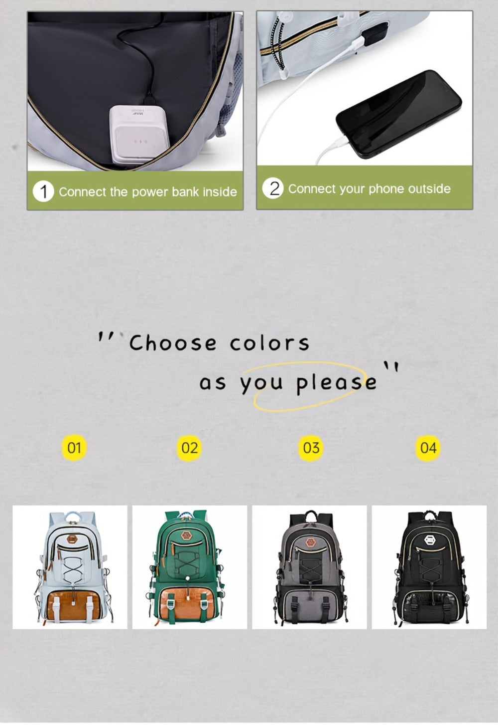 Chic Travel Backpack Suitable for Both Genders - Ideal for Work Commutes And Leisure Journeys, Featuring a USB Charging Port for Convenient Use While Traveling