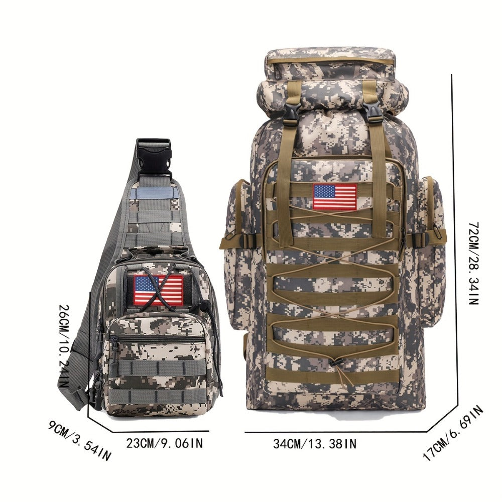 Men's Women's Hiking Backpack for Camping Backpack Rucksack Days Assault Pack for Climbing