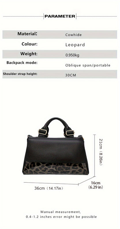 [Genuine Leather Bag] Head Layer Cowhide Women's Bag, Genuine Leather Women's Bag, Hand-Held Pillow Bag, Boston Women's Bag, Fashionable Single Shoulder Crossbody Women's Bag