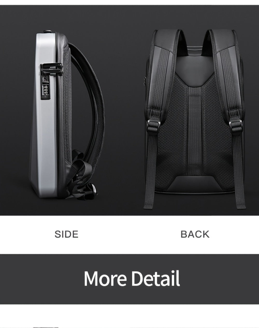 Resilvery New Ultra-Thin Men'S Business Backpack Hard Shell Backpack Laptop E-Sports Business Anti-Theft Computer Bag Hardcore Backpack