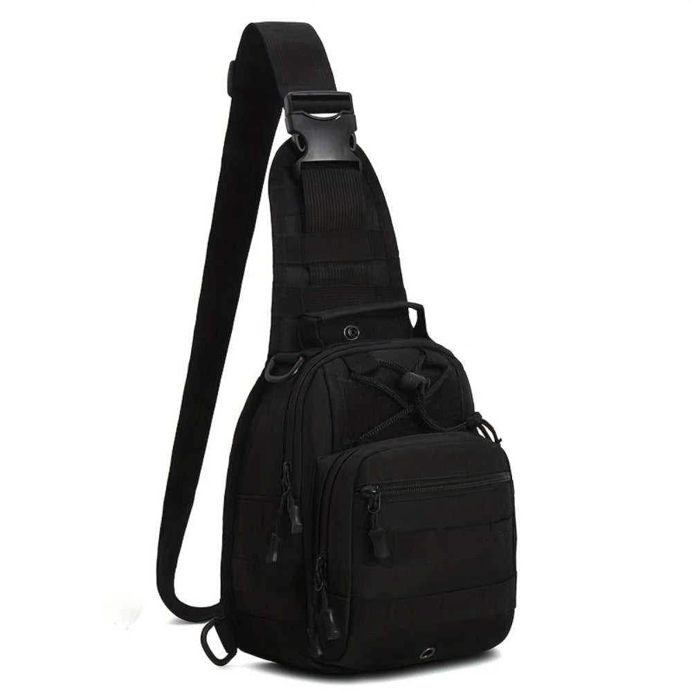 Men's Chest Bag, Durable Oxford Cloth, for Camping, Outdoor Travel, and Cycling, Crossbody Bag with Phone Pocket, Outdoor Leisure Single-Pack Backpack