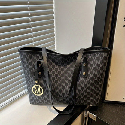 Tote Bag for Women – Large Capacity, Checkered Large Capacity Retro Plaid | Bag Vero – detail view 31