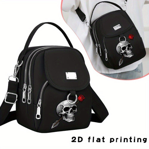 2D Flat Printing 1pc Rose Arrow Pattern Women's Shoulder Bag Casual Bag Hand-held Crossbody Bag, Can Be Used for Business Trips, Can Be Used as a Single Shoulder Crossbody Bag, a Versatile Neutral Bag, the Pattern Position Will Be Biased, 2D Flat