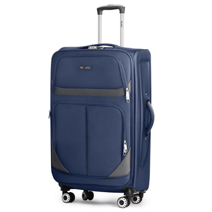 New York Xpress Durable Softside Luggage Lightweight Expandable with Spinner Wheels & Combination Lock, Reinforced Handles, Carry On Airline Approved and Checked, Soft Shell Travel Case for Men & Women, Available in 22", 26", 30", 34"