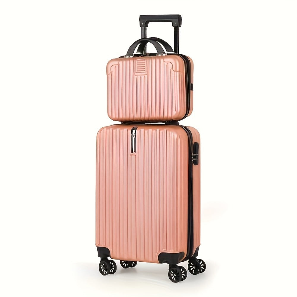 1pc/2pcs Suitcase Set Boarding Luggage Bag, 20inch Satchel Suitcase And 14inch Handbag Can Be Worn Diagonally Across The Trolley Case, with Wheels, Multi-Color Suitcase, for Office