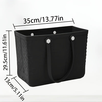 2026 New EVA Beach Bag Tote Travel Bag with Fixed Shoulder Strap Open Design High Quality Sand-Resistant Easy Storage - Durable Lightweight Easy to Clean Vacation Essential Perfect for Beach Pool Outdoor Activities Ideal New Year Gift for Family