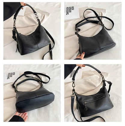 Bolsos Para Mujer Tassel Textured Genuine Genuine Leather Crossbody Bag Shoulder Bag with Adjustable Strap Daily Commuter Versatile Handbag Tote Bag for Women Large Capacity Travel Bags for Women