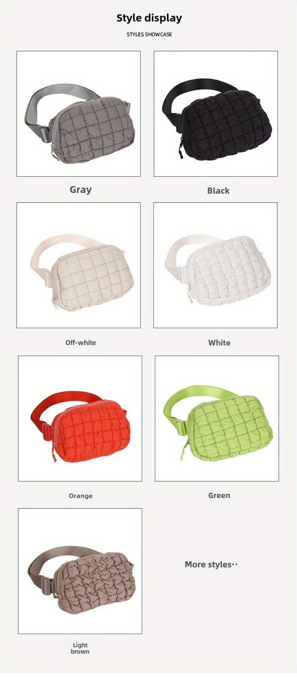 Waist Bag – 7 Colors, Quilted, for Everyday Use | Bag Vero – detail view 28