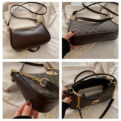 Vintage Style PU Crossbody Bag with Two Shoulder Straps, Can Be Worn On One Shoulder Across The Body, Adjustable, Removable Shoulder Strap, with Zipper Closure, Nylon Lining, Foldable Design, Women's Secure Zipper Bag Purse