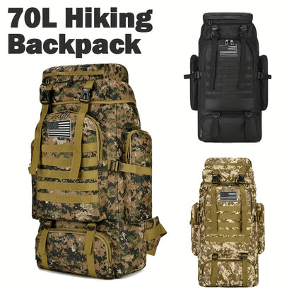 1pc 18.49gal Men's and Women's Hiking Backpack Travel Backpack Leisure Backpack Mountaineering Hiking Travel School Airport Daily Carrying
