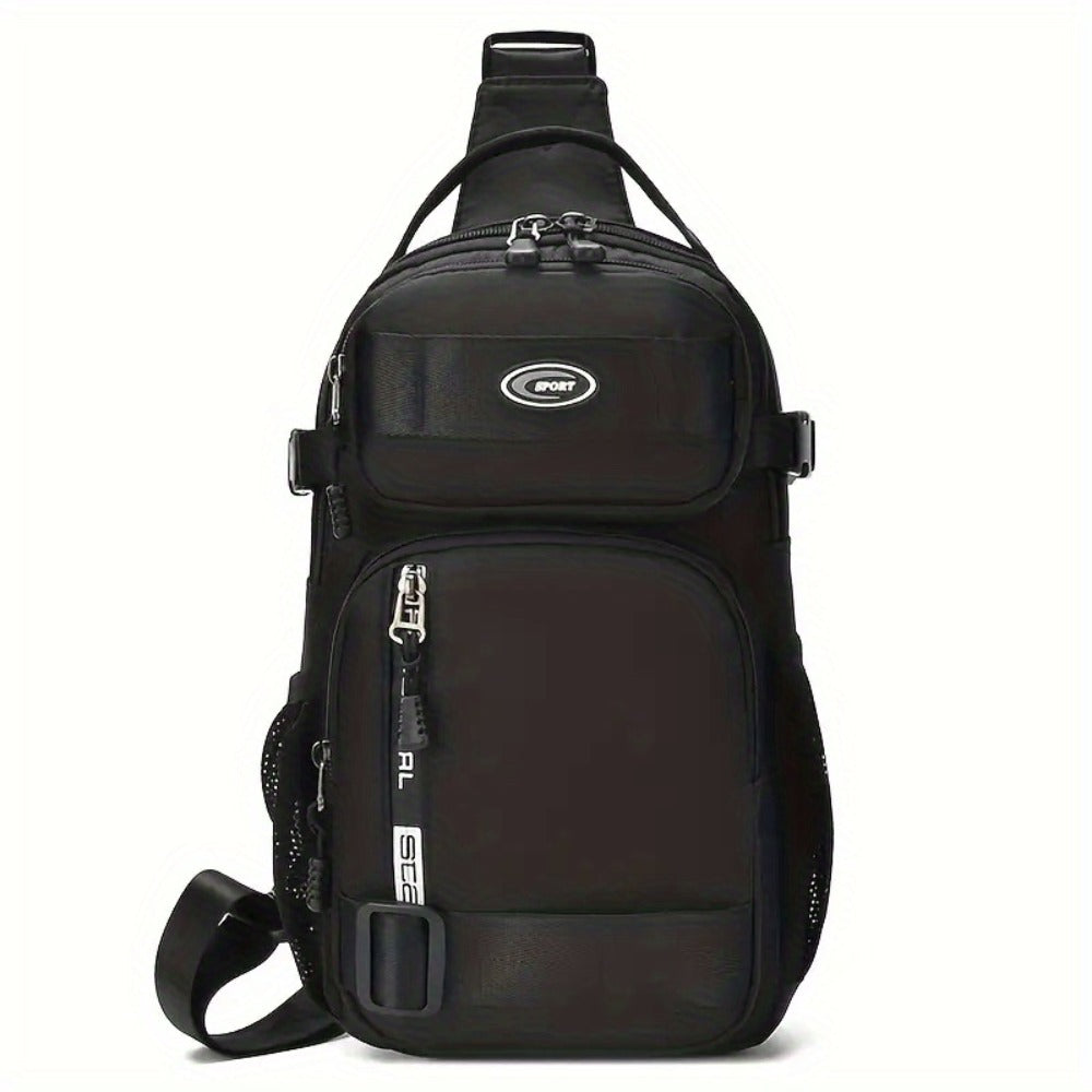 2026 Unisex Large Capacity Backpack - Lightweight Crossbody Bag with Multiple Compartments (Front, Top, Zippered Pocket), Adjustable Strap - Durable Nylon Backpack for Travel, Cycling, Commute, College, Day Trips - Everyday Carry Bag for Men & Women, Trav