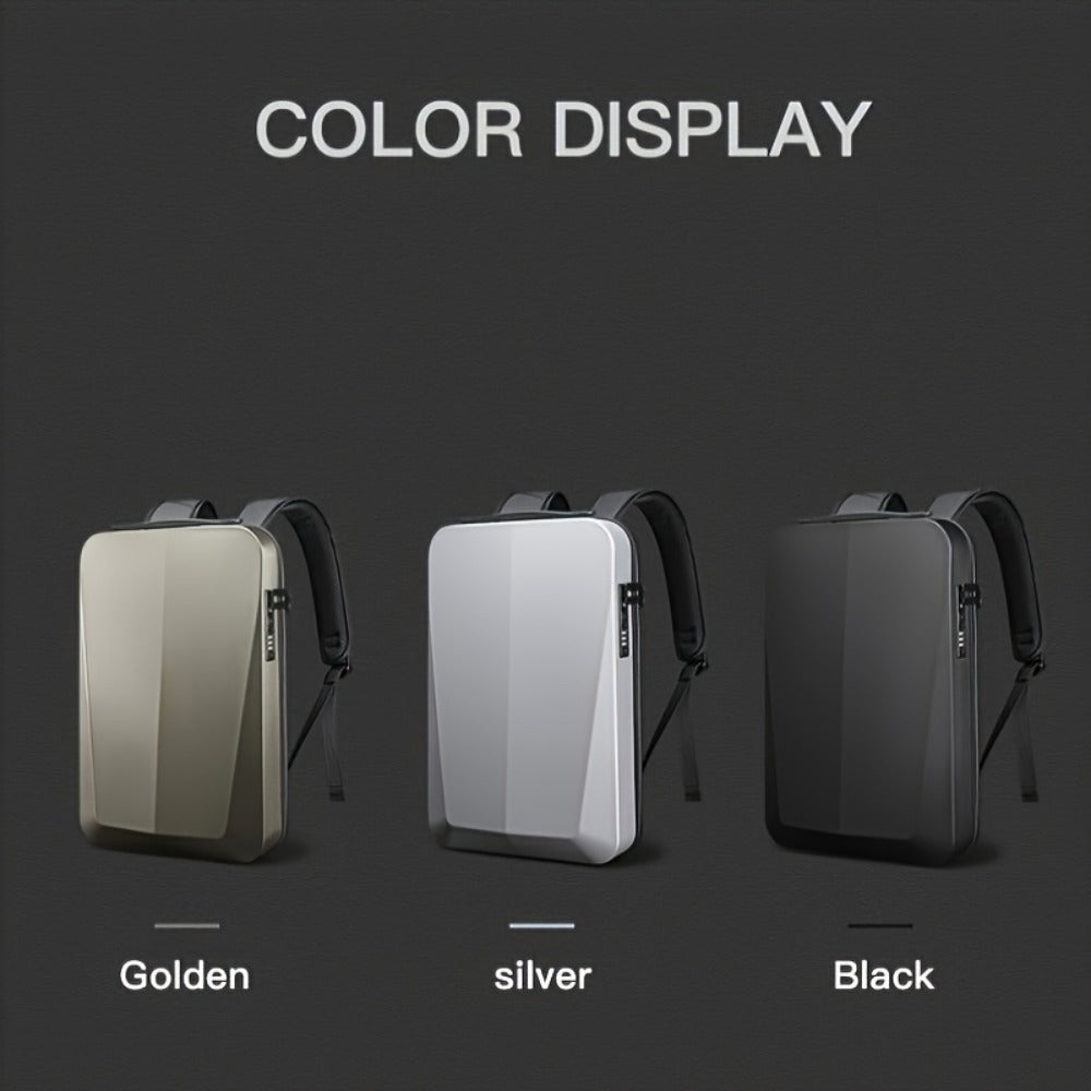 Resilvery New Ultra-Thin Men'S Business Backpack Hard Shell Backpack Laptop E-Sports Business Anti-Theft Computer Bag Hardcore Backpack