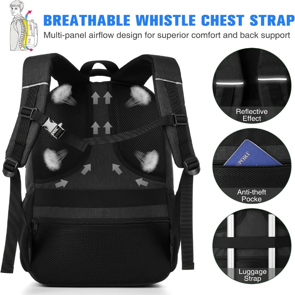 Laptop Backpack – USB Charging, for Travel & Work | Bag Vero – detail view 6