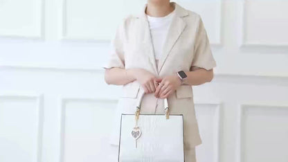 Atmospheric Alligator Pattern Female Steamed Bun Mother Bag 2pcs Fashion Large Capacity Handbag Purse