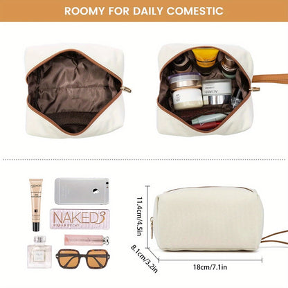 [Canvas Leather Laptop Tote] LOVEVOOK 15.6 inch Canvas Leather Laptop Tote Bag for Women - Computer bag with Clutch Purse for Business, Travel, Casual