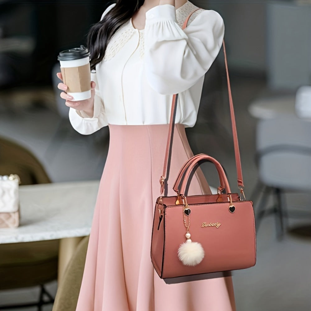 Small Fashion Purses and Handbags for Women Ladies Crossbody Bags Top Handle Satchel Shoulder Bags Totes with Pendant