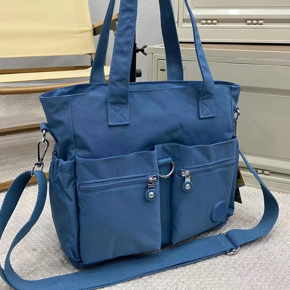 New Style Casual Large Capacity Messenger Bag Commuter Shoulder Bag School Season Student Backpack Fashionable And Versatile, Travel Bag, Work Bag, Bags, Messenger Bag, Adjustable Strap, Casual Commuter Handbag, Simple Classic Casual Shoulder Bag