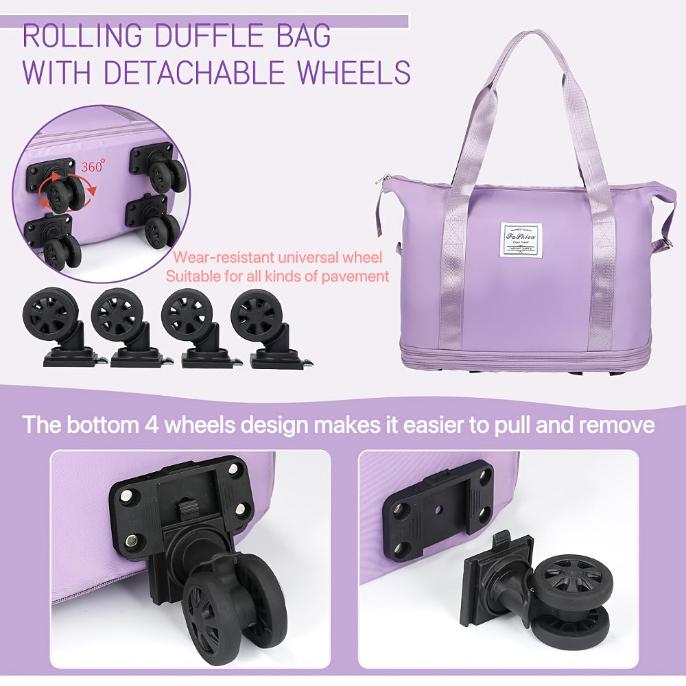 Carry On Luggage – Expandable, Rolling Duffel Detachable Wheels Expandable | Bag Vero – detail view 10
