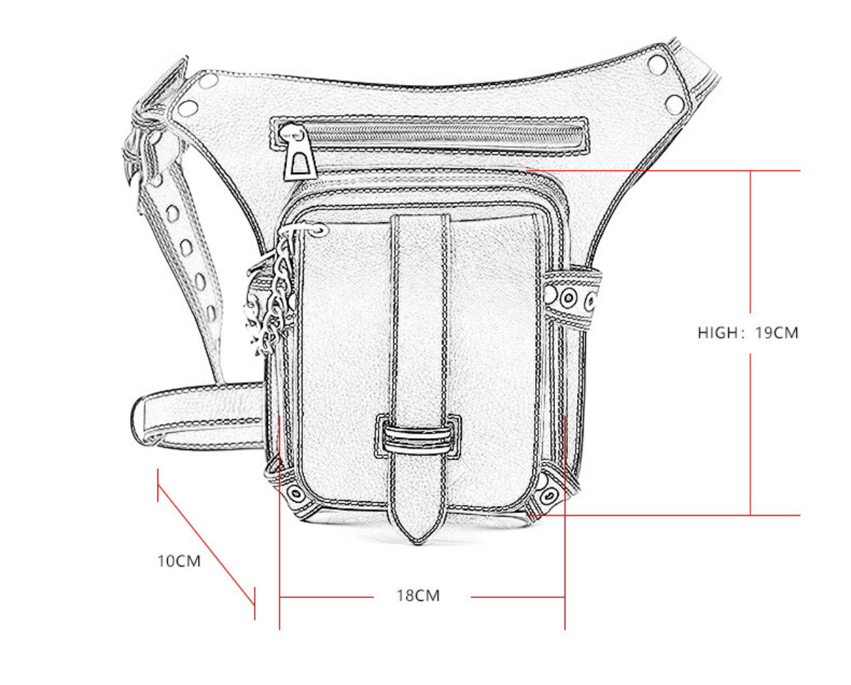 Waist Bag – Steampunk Vintage Waist Outdoor Phone | Bag Vero – detail view 10