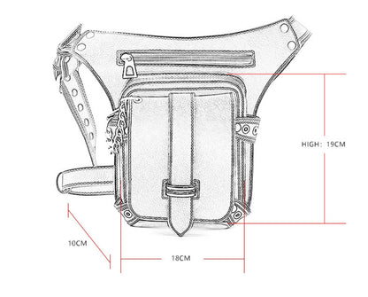 Waist Bag – Steampunk Vintage Waist Outdoor Phone | Bag Vero – detail view 10
