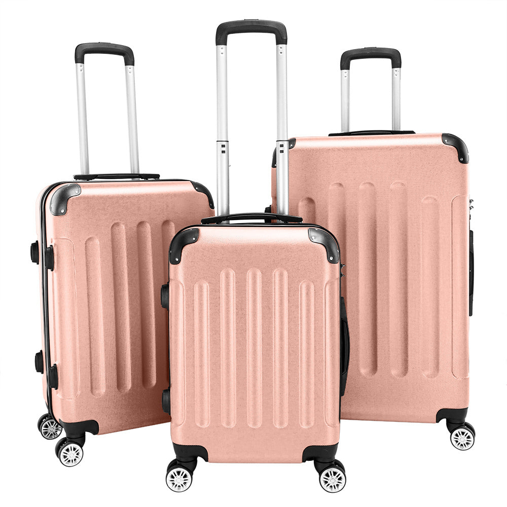 3-in-1 Portable ABS Trolley Case luggage 20" / 24" / 28" Purple