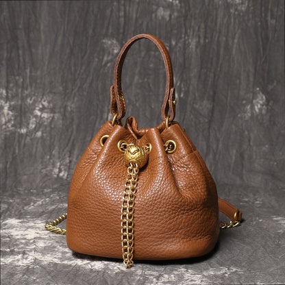 Crossbody Bag for Women – Genuine Leather, Genuine Leather Bucket Handmade Cowhide | Bag Vero – detail view 21
