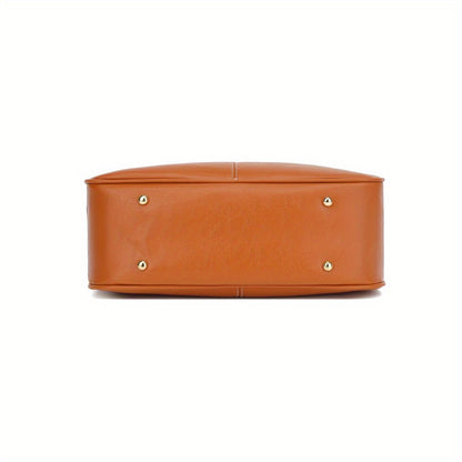 Women's Handbag, Classic Solid Color PU Material, Large-capacity Shoulder Bag, Suitable for Business, Travel, Dinners, Daily Use, and Also the Best Choice for Gifts.