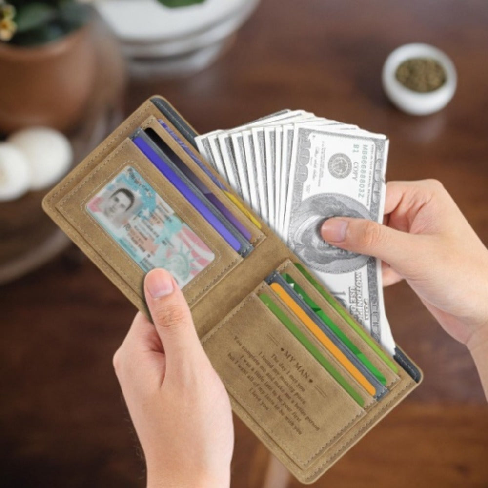 Timeless And Elegant Men'S Wallet with Outstanding Storage - an Excellent Present for a Spouse, Dad, Or Son