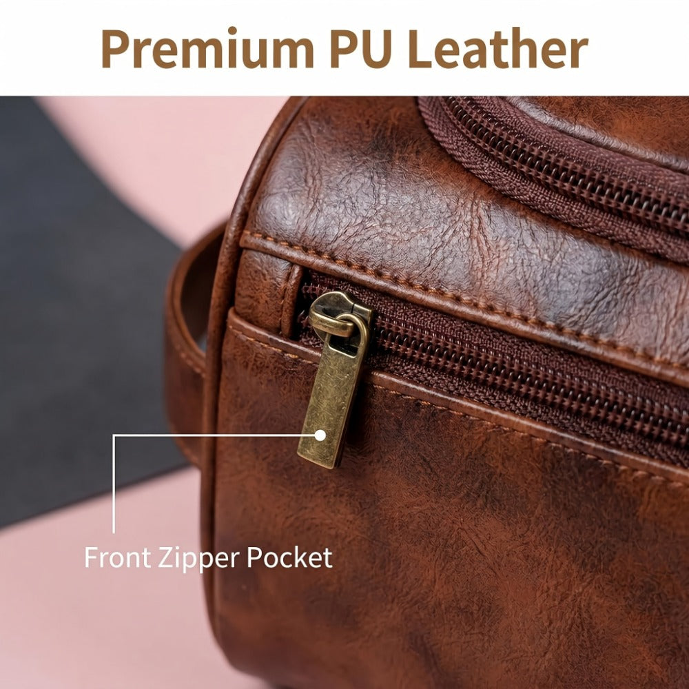 Travel Toiletry Bag – PU Leather, Large Capacity, Waterproof, for Travel & Everyday Use | Bag Vero – detail view 6