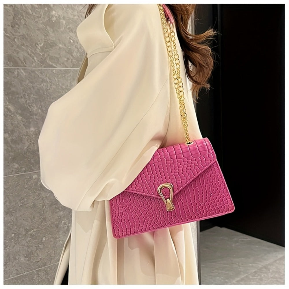 Crossbody Bag for Women – Crocodile Pattern Vintage Detachable Strap | Bag Vero – detail view 31