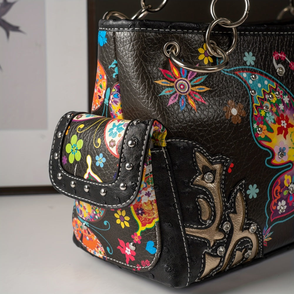Women's Wallet – Butterfly Floral Western Set Phone | Bag Vero – detail view 8
