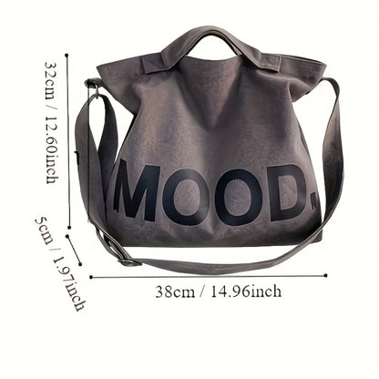 Large-Capacity Canvas Bag with a Easy And Versatile Design, Suitable for Students, Featuring a One-Shoulder Crossbody Style